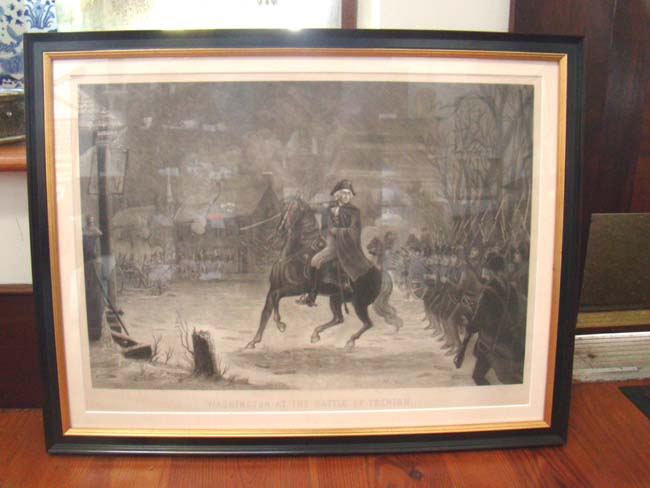 A beautiful framed engraving of "Washington at The Battle of Trenton" published in 1870 — image 2